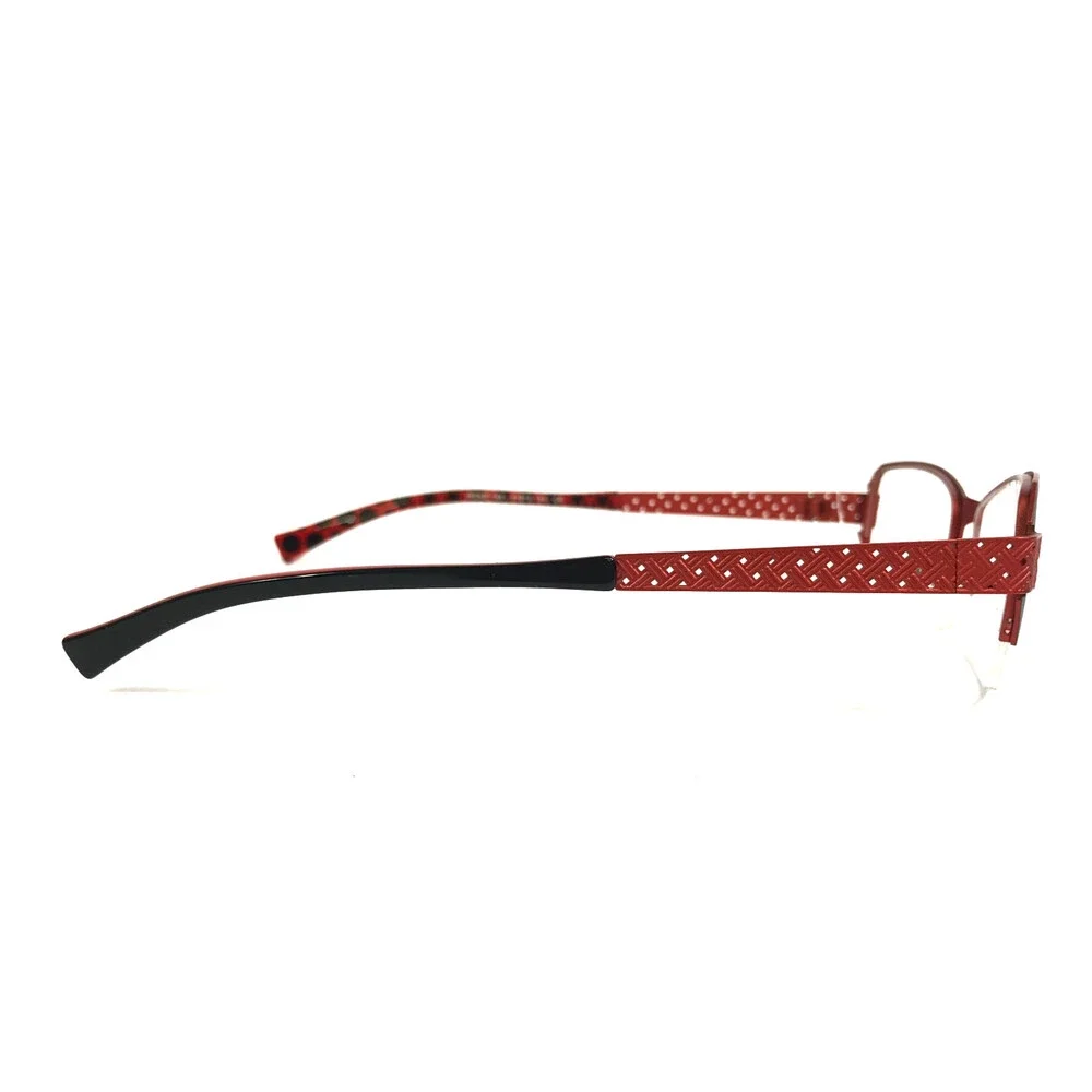 Jean Lafont Eyeglasses Frames IRENE 165 Black Red Cat Eye Half Rim 51-19-134